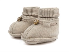 Mikk-line booties melange offwhite merino wool